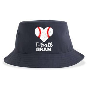 T-Ball Gram Heart Funny T-Ball Grandma Sustainable Bucket Hat