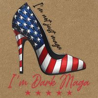 Trump Girl High Heel IM Dark Maga Supporter Vote For Trump Cotton Canvas Backpack
