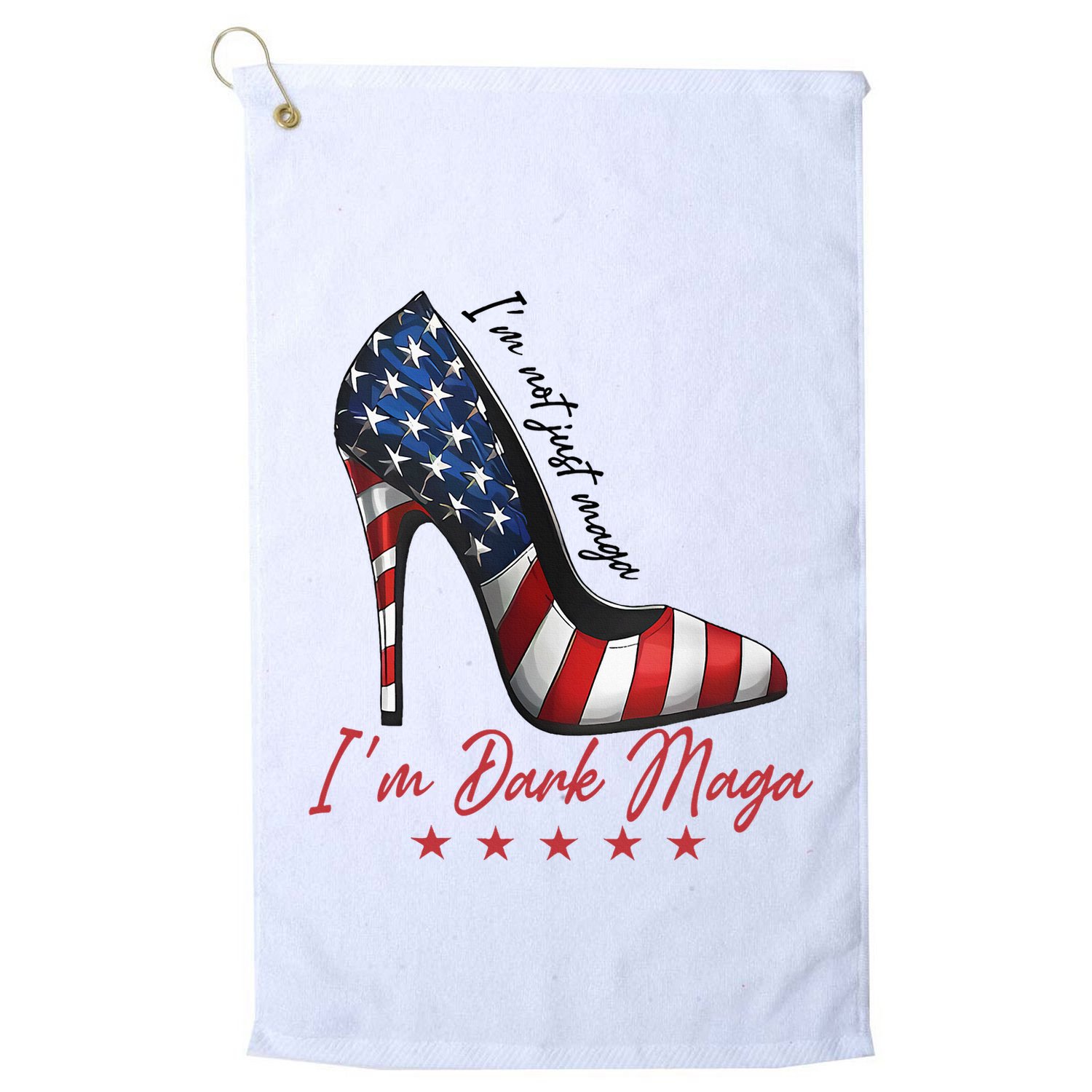 Trump Girl High Heel IM Dark Maga Supporter Vote For Trump Golf Towel