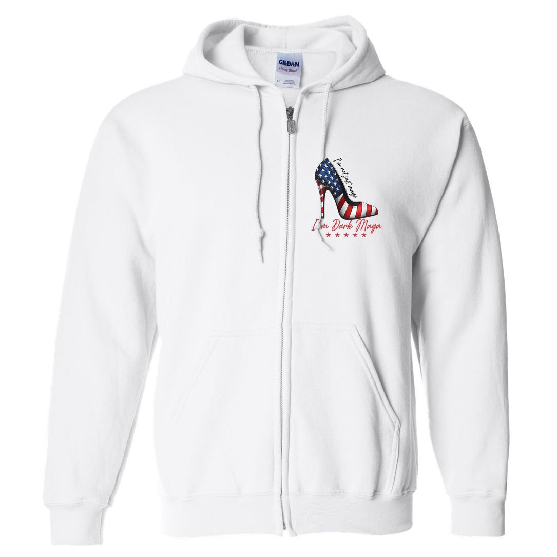 Trump Girl High Heel IM Dark Maga Supporter Vote For Trump Full Zip Hoodie