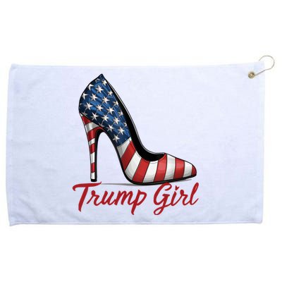 Trump Girl High Heel Stilettos American Flag Trump 2024 Grommeted Golf Towel