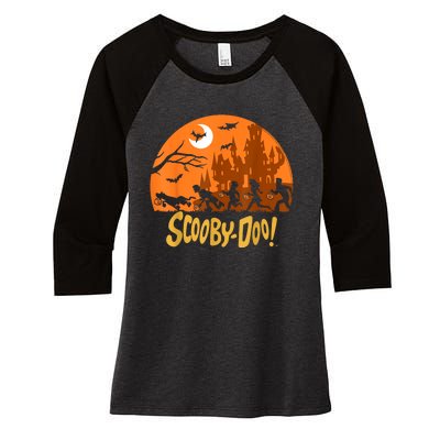 The Gang Halloween Logo Women's Tri-Blend 3/4-Sleeve Raglan Shirt