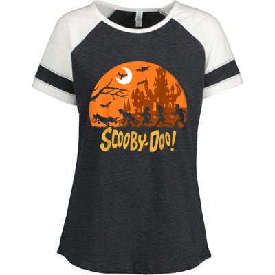 The Gang Halloween Logo Enza Ladies Jersey Colorblock Tee