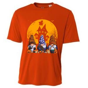 Three Gnomes Happy Halloween Fall Party Spooky Gnomes Great Gift Cooling Performance Crew T-Shirt