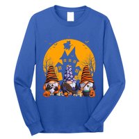 Three Gnomes Happy Halloween Fall Party Spooky Gnomes Great Gift Long Sleeve Shirt