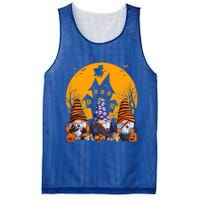 Three Gnomes Happy Halloween Fall Party Spooky Gnomes Great Gift Mesh Reversible Basketball Jersey Tank