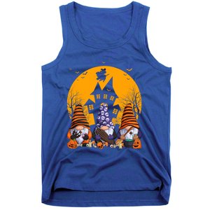 Three Gnomes Happy Halloween Fall Party Spooky Gnomes Great Gift Tank Top