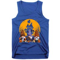 Three Gnomes Happy Halloween Fall Party Spooky Gnomes Great Gift Tank Top