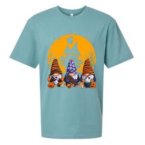 Three Gnomes Happy Halloween Fall Party Spooky Gnomes Great Gift Sueded Cloud Jersey T-Shirt