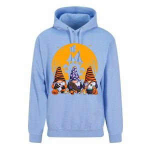 Three Gnomes Happy Halloween Fall Party Spooky Gnomes Great Gift Unisex Surf Hoodie