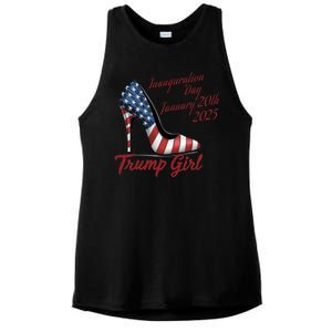 Trump Girl High Heels Stilettos Trump Inauguration Day 2025 Patriotic Fashion Ladies PosiCharge Tri-Blend Wicking Tank