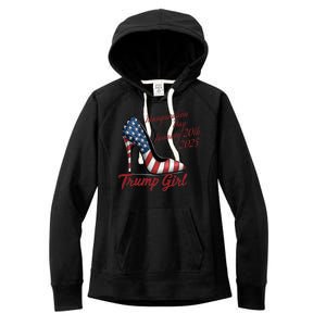 Trump Girl High Heels Stilettos Trump Inauguration Day 2025 Patriotic Fashion Women's Fleece Hoodie