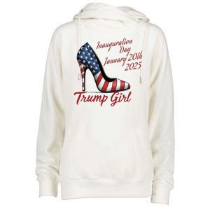 Trump Girl High Heels Stilettos Trump Inauguration Day 2025 Patriotic Fashion Womens Funnel Neck Pullover Hood