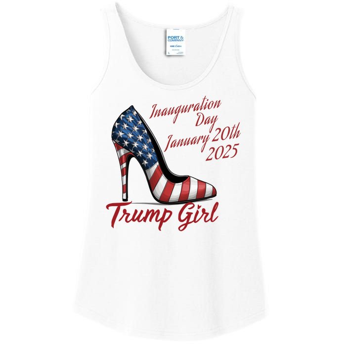 Trump Girl High Heels Stilettos Trump Inauguration Day 2025 Patriotic Fashion Ladies Essential Tank