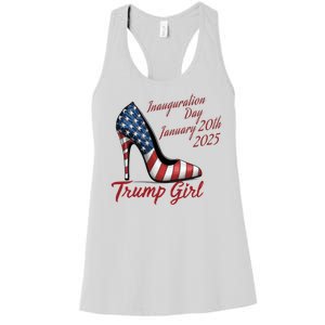 Trump Girl High Heels Stilettos Trump Inauguration Day 2025 Patriotic Fashion Women's Racerback Tank