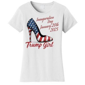 Trump Girl High Heels Stilettos Trump Inauguration Day 2025 Patriotic Fashion Women's T-Shirt