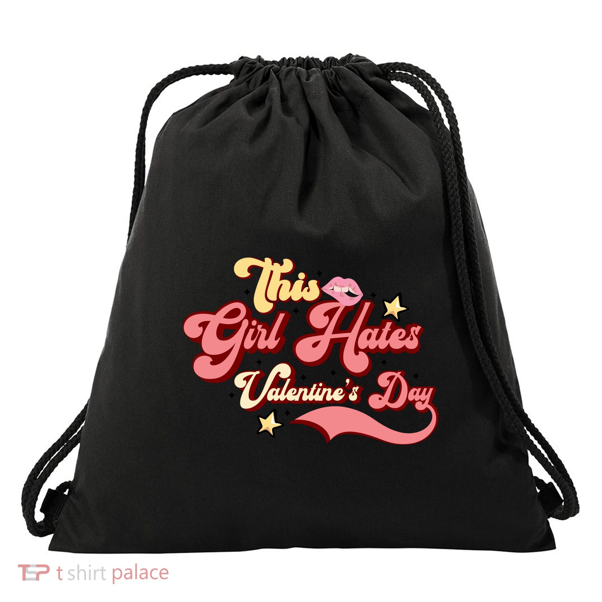This Girl Hates ValentineS Day Funny Drawstring Bag