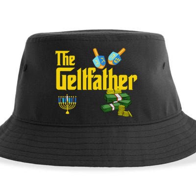  The Geltfather Hanukkah Gelt Dreidel Jewish Dad Menorah  Sustainable Bucket Hat