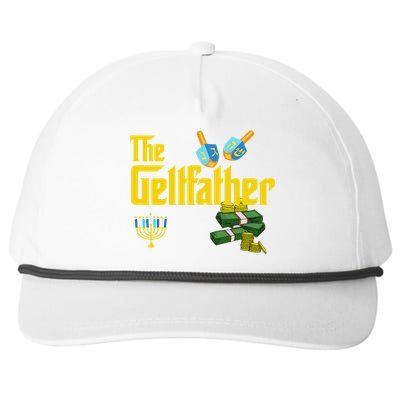  The Geltfather Hanukkah Gelt Dreidel Jewish Dad Menorah  Snapback Five-Panel Rope Hat