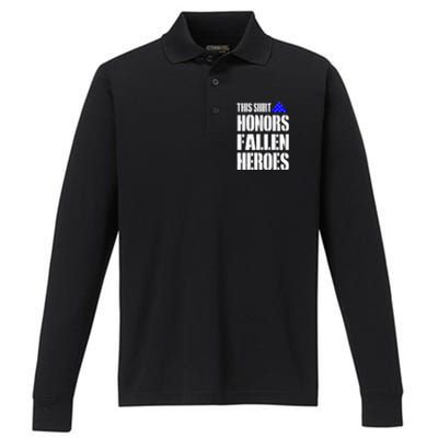 This Gift Honors Fallen Heroes Cool Gift Performance Long Sleeve Polo