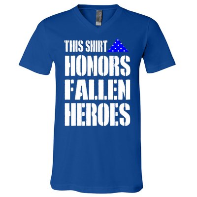 This Gift Honors Fallen Heroes Cool Gift V-Neck T-Shirt