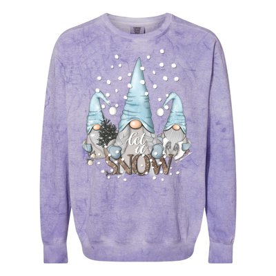 Three Gnomes Holiday Elves Christmas Gift Colorblast Crewneck Sweatshirt