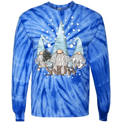 Three Gnomes Holiday Elves Christmas Gift Tie-Dye Long Sleeve Shirt