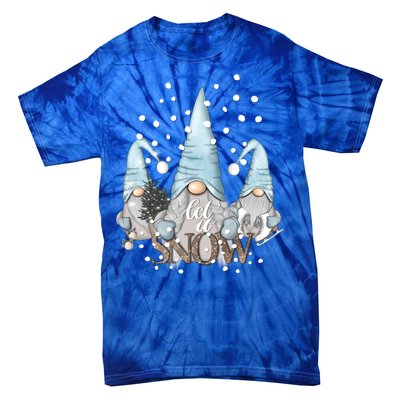 Three Gnomes Holiday Elves Christmas Gift Tie-Dye T-Shirt