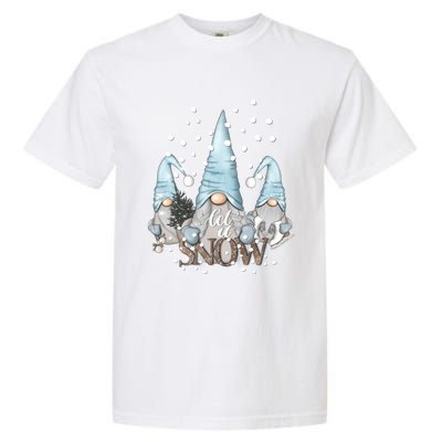 Three Gnomes Holiday Elves Christmas Gift Garment-Dyed Heavyweight T-Shirt