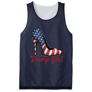 Trump Girl High Heel Stilettos American Flag Trump 2024 Mesh Reversible Basketball Jersey Tank