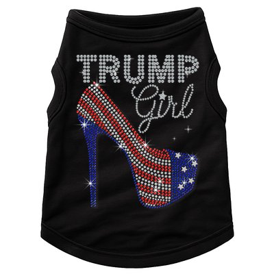 Trump Girl High Heel Faux Rhinestone Us Flag Vote Trump 2024 Doggie Tank