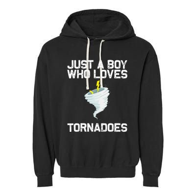 Tornado Gift Hurricane Weather Chaser Garment-Dyed Fleece Hoodie