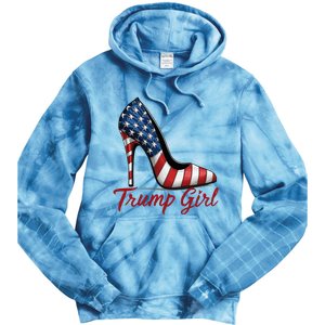 Trump Girl High Heel Stilettos American Flag Trump 2024 Tie Dye Hoodie