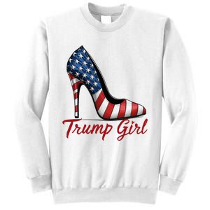 Trump Girl High Heel Stilettos American Flag Trump 2024 Sweatshirt