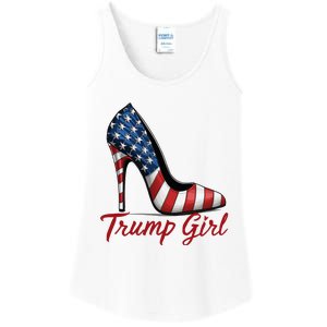 Trump Girl High Heel Stilettos American Flag Trump 2024 Ladies Essential Tank