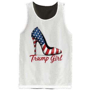 Trump Girl High Heel Stilettos American Flag Trump 2024 Mesh Reversible Basketball Jersey Tank