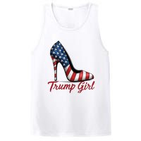 Trump Girl High Heel Stilettos American Flag Trump 2024 PosiCharge Competitor Tank