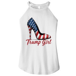 Trump Girl High Heel Stilettos American Flag Trump 2024 Women's Perfect Tri Rocker Tank