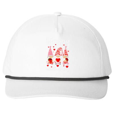 Three Gnomes Hearts Happy Valentines Day Snapback Five-Panel Rope Hat