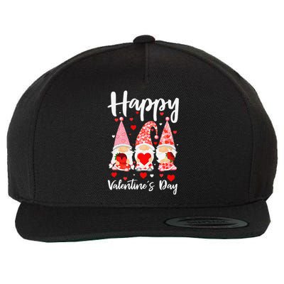 Three Gnomes Hearts Happy Valentines Day Wool Snapback Cap