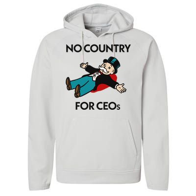 That Go Hard No Country For Ceos Performance Fleece Hoodie