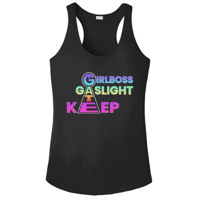 That Go Hard Girlboss Gaslight Gatekeep Trending Ladies PosiCharge Competitor Racerback Tank