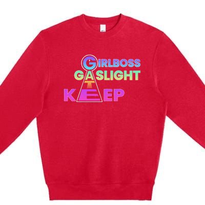 That Go Hard Girlboss Gaslight Gatekeep Trending Premium Crewneck Sweatshirt