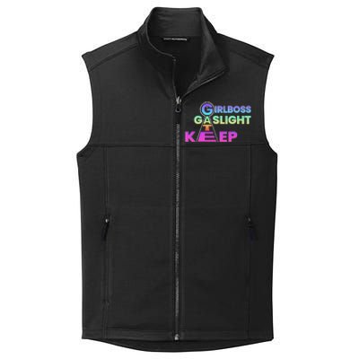 That Go Hard Girlboss Gaslight Gatekeep Trending Collective Smooth Fleece Vest