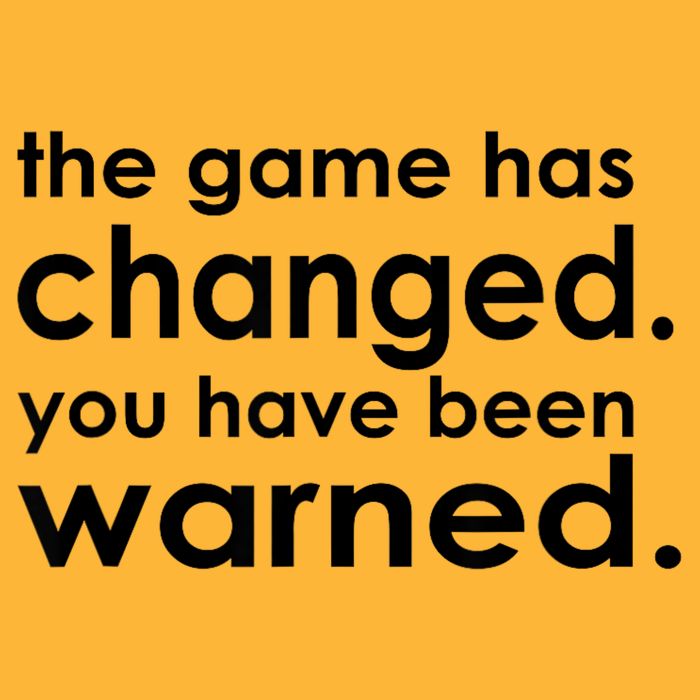 The Game Has Changed You Have Been Warned Pom Pom 12in Knit Beanie