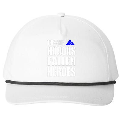 This Gift Honors Fallen Heroes Gift Snapback Five-Panel Rope Hat