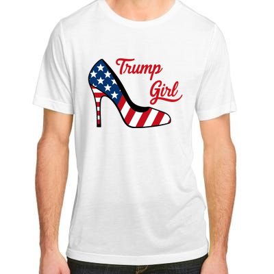 Trump Girl High Heels Stilettos American Flag Trump 2024 Trump Merch Republican Adult ChromaSoft Performance T-Shirt