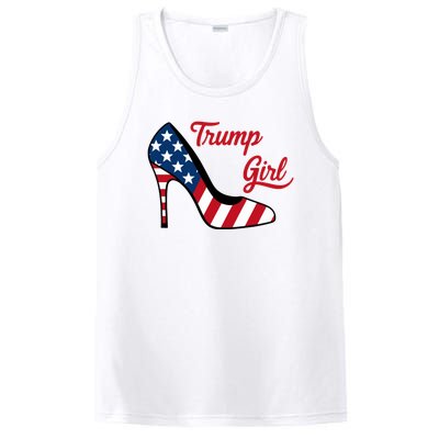 Trump Girl High Heels Stilettos American Flag Trump 2024 Trump Merch Republican PosiCharge Competitor Tank