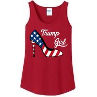 Trump Girl High Heels Stilettos American Flag Trump 2024 Republican Trump Merch Ladies Essential Tank