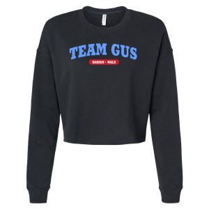 Team Gus IM Voting For Gus Walz Dad Cropped Pullover Crew